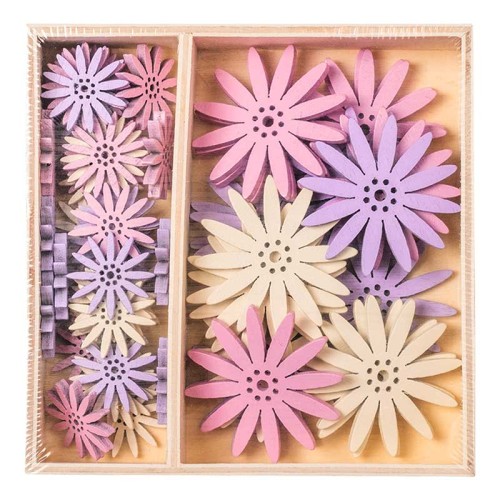 Kształty drewniane Knorr Prandell 54 szt. kolorowe - Margaretki