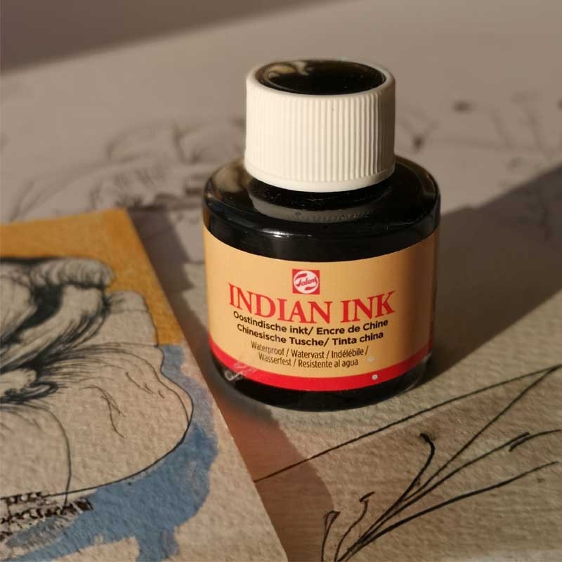 Tusz rysunkowy Indian Ink Royal Talens 11 ml czarny 02
