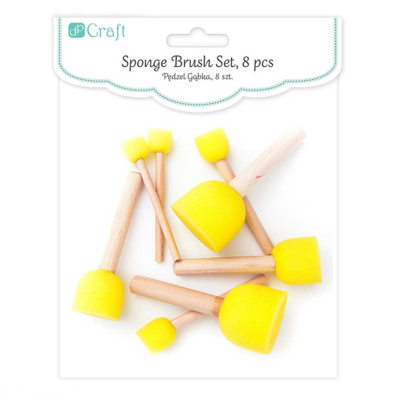 Pędzle gąbkowe dpCraft 8 szt. mix rozmiarów 01