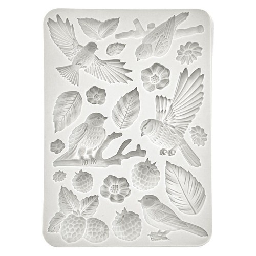 Foremka silikonowa Stamperia A5 - Forest birds