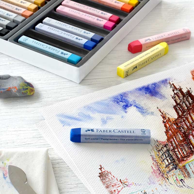 Pastele suche Faber-Castell Soft Pastels zestaw 36 kolorów 02