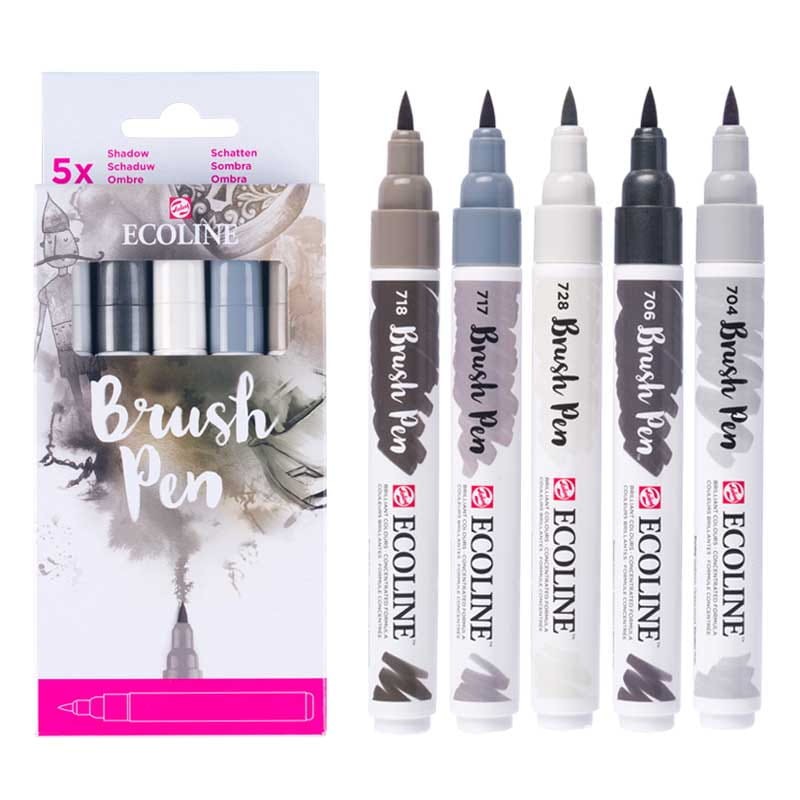Markery-Ecoline-Brush-Pen-zestaw-5-szt-Talens-Shadow-00