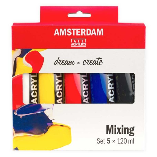 Farby akrylowe Amsterdam Royal Talens zestaw 5 x 120 ml Mixing Set