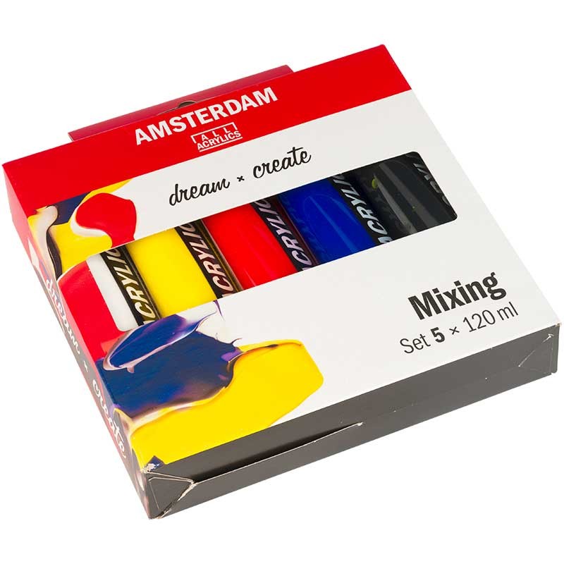 Zestaw farb akrylowych Amsterdam Mixing Set 5 x 120 ml