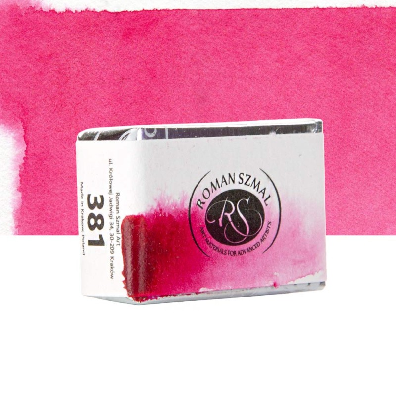 Farba akwarelowa Aquarius kostka - 381 Quinacridone Rose
