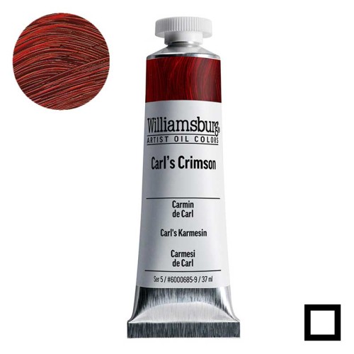 Farba olejna Williamsburg Artist Oil Colors 37 ml - 0685 Carl's Crimson