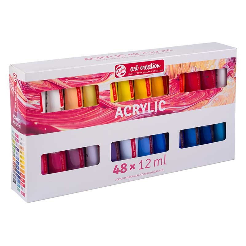 Farby akrylowe Art Creation Royal Talens zestaw 48 x 12 ml 01