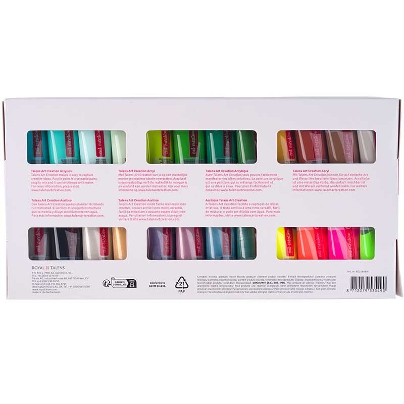 Farby akrylowe Art Creation Royal Talens zestaw 48 x 12 ml 08