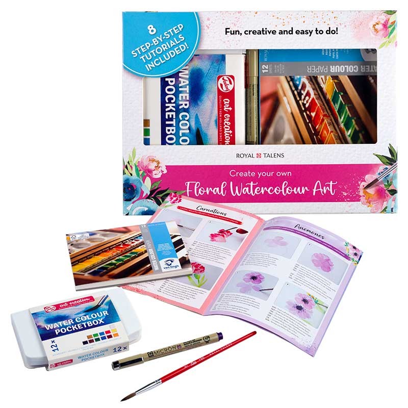 Zestaw akwarelowy Art Creation Royal Talens Floral watercolour set 01