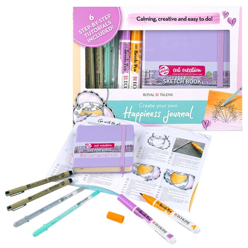 Zestaw rysunkowy Royal Talens Happiness journal set 01