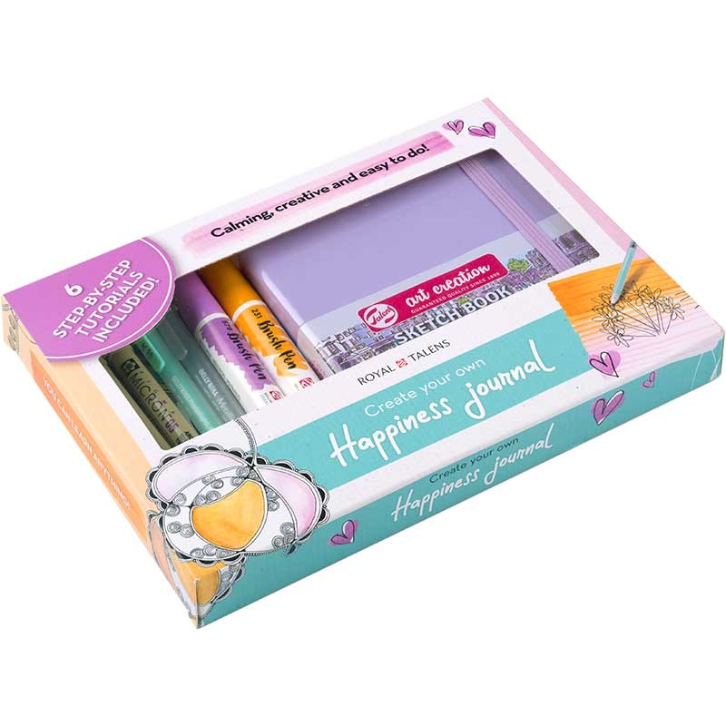 Zestaw rysunkowy Royal Talens Happiness journal set 02