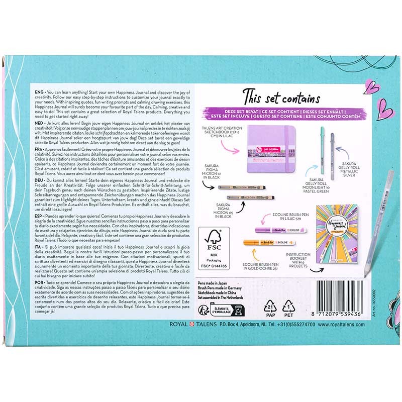 Zestaw rysunkowy Royal Talens Happiness journal set 09