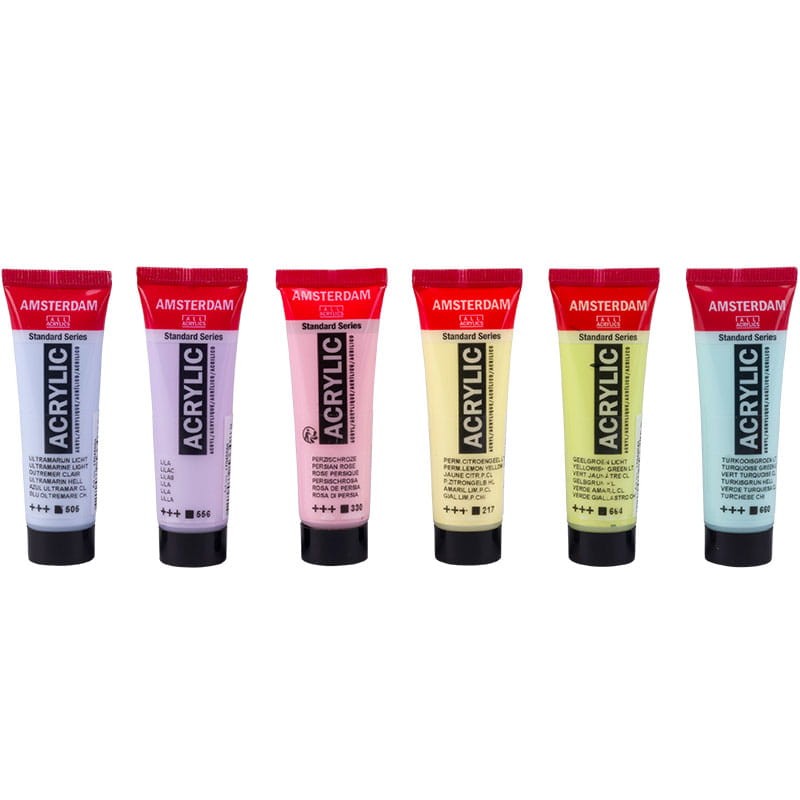 Farby akrylowe Amsterdam zestaw 6 x 20 ml Pastels 03