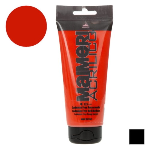 Farba akrylowa Maimeri Acrilico 200 ml - 225 Cadmium free red medium