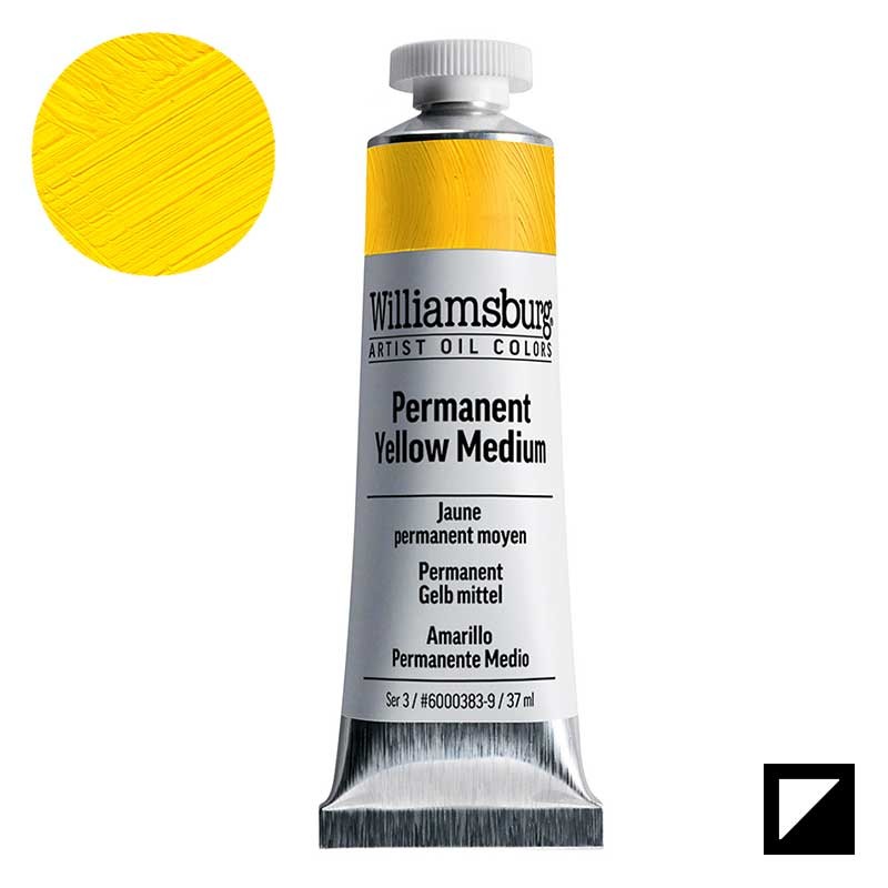 Farba olejna Williamsburg Artist Oil Colors 37 ml 0383 Permanent Yellow Medium 01