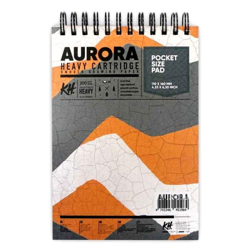 Blok Aurora Heavy Cartridge pocket size - 11 x 16 cm, 200 g, 25 ark.