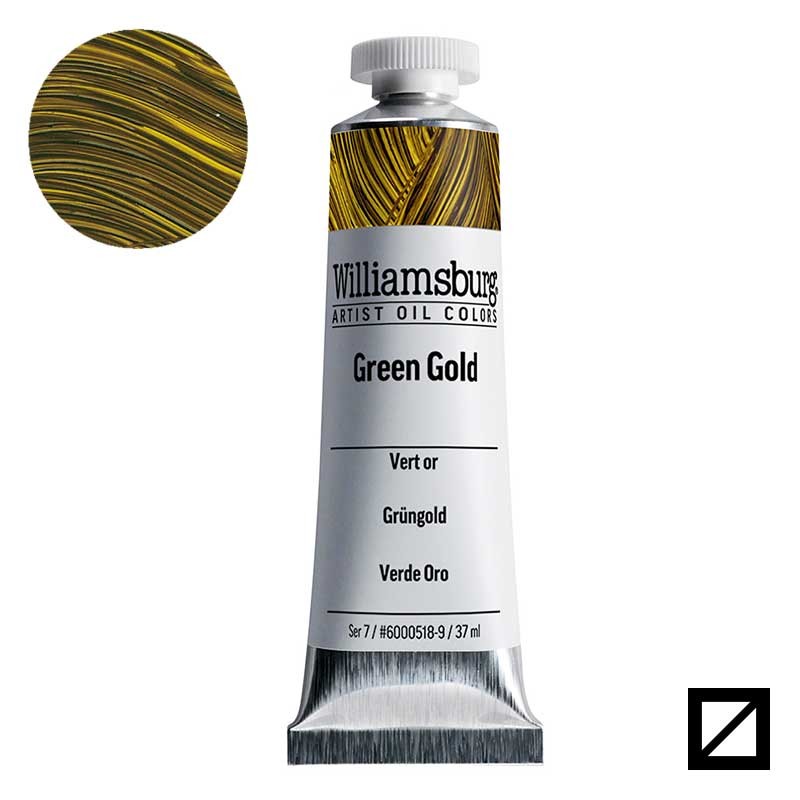 Farba olejna Williamsburg Artist Oil Colors 37 ml 0518 Green Gold 01