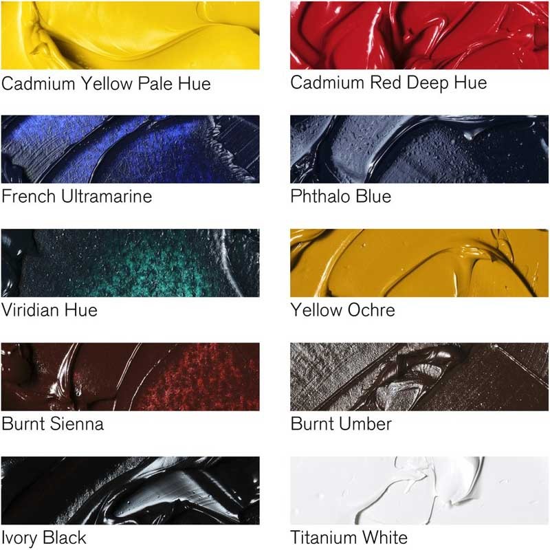 Farby olejne Winsor & Newton Winton zestaw 10 x 21 ml 02