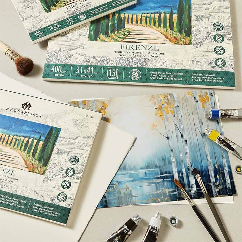 Blok do farb akrylowych Magnani Firenze - 18 x 26 cm, 400 g, 15 ark. 04