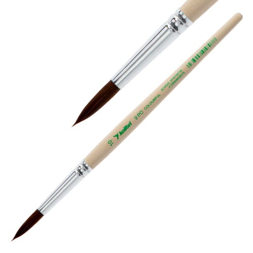 Pędzel syntetyczny Kolibri seria 9 PO - 10 - okrągły