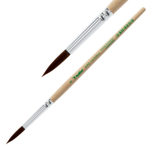 Pędzel syntetyczny Kolibri seria 9 PO - 9 - okrągły