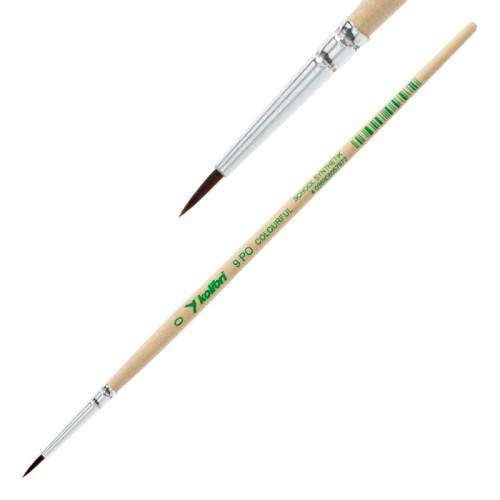 Pędzel syntetyczny Kolibri seria 9 PO - 0 - okrągły