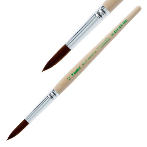 Pędzel syntetyczny Kolibri seria 9 PO - 12 - okrągły