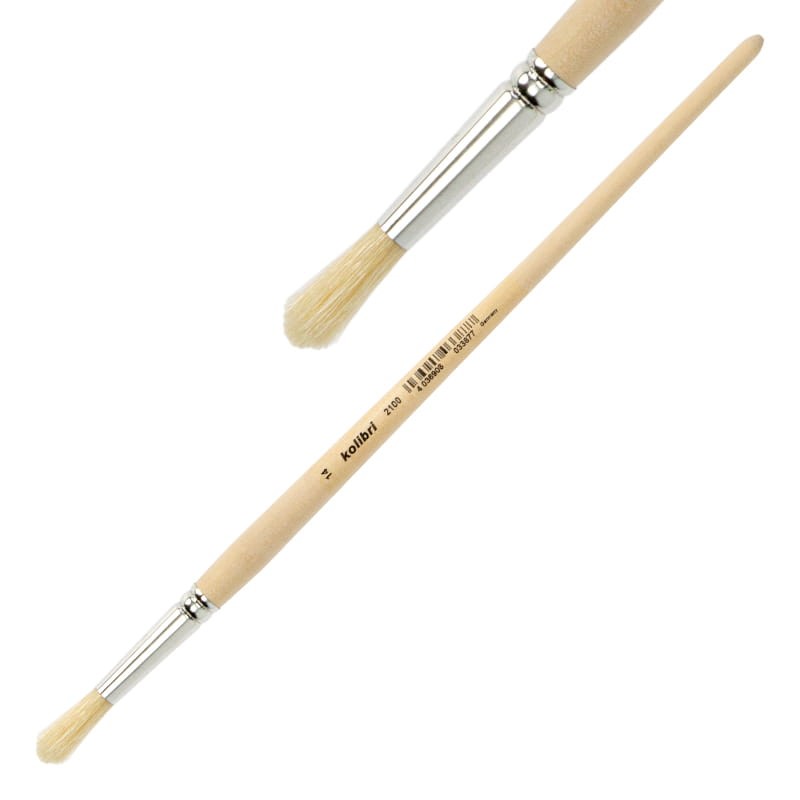 Pędzel-szczecinowy-do-farb-olejnych-Kolibri-2100-14-owalno-okrągły