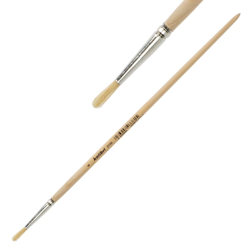 Pędzel-szczecinowy-do-farb-olejnych-Kolibri-2100-6-owalno-okrągły