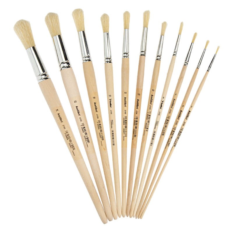 Pędzel-szczecinowy-do-farb-olejnych-Kolibri-2100-owalno-okrągły