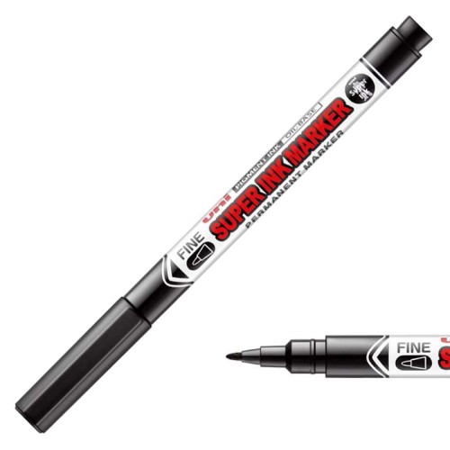 Marker permanentny UNI Super Ink 9 mm - Czarny