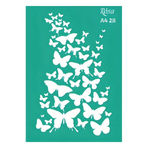 Szablon samoprzylepny A4 Rosa - 0028 motyle