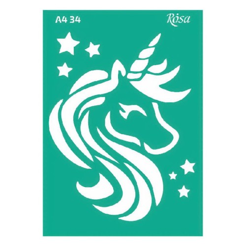 Szablon samoprzylepny A4 Rosa - 0034 jednorożec