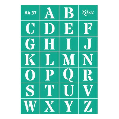 Szablon samoprzylepny A4 Rosa - 0037 alfabet