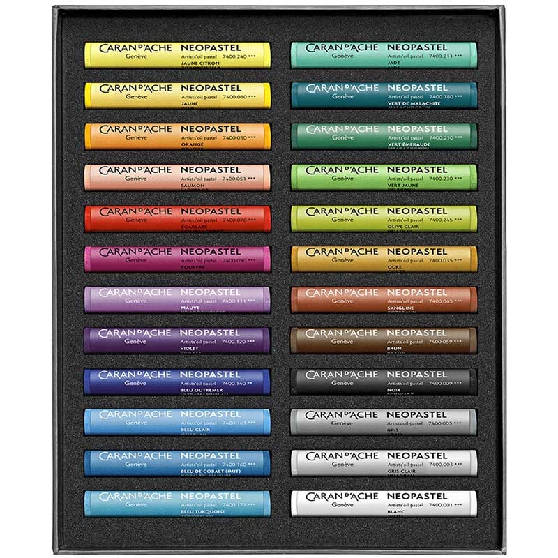 Pastele olejne Caran d'Ache Neopastel zestaw 24 kolory 02