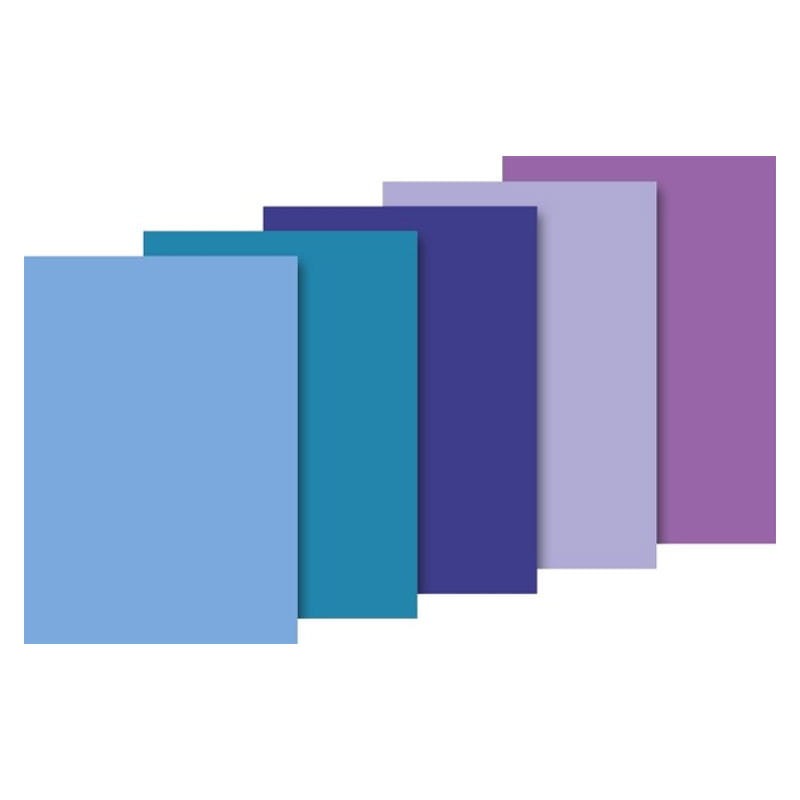 Bibuła gładka Heyda 50 x 70 cm 10 szt. mix niebieski 02