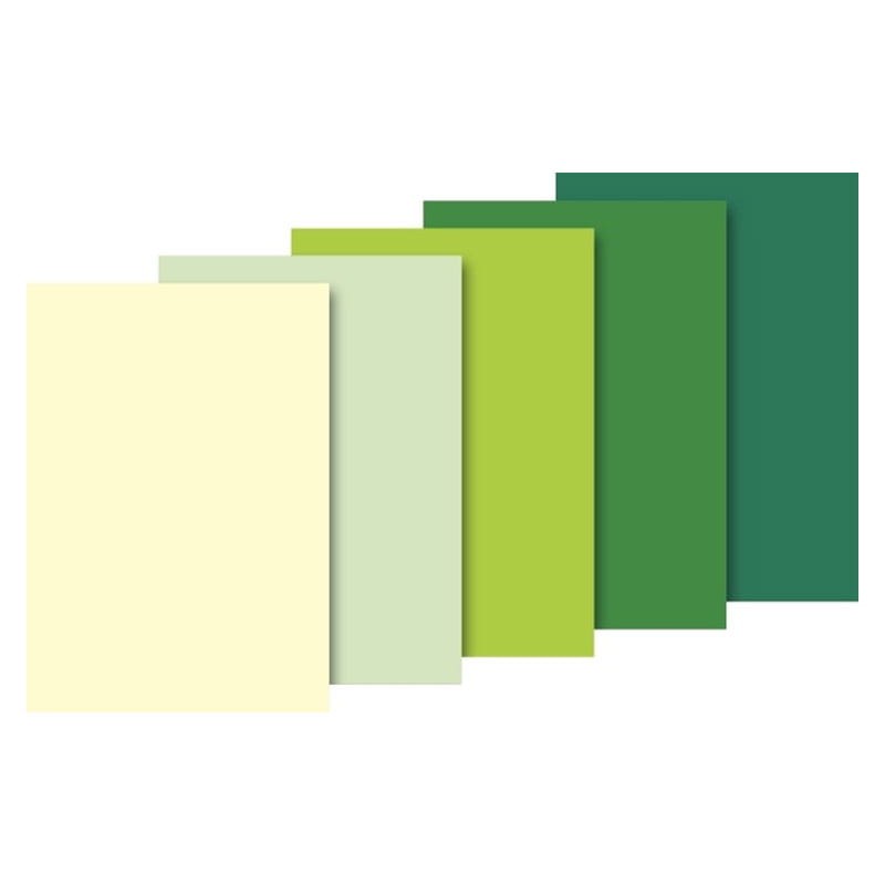 Bibuła gładka Heyda 50 x 70 cm 10 szt. mix zielony 02