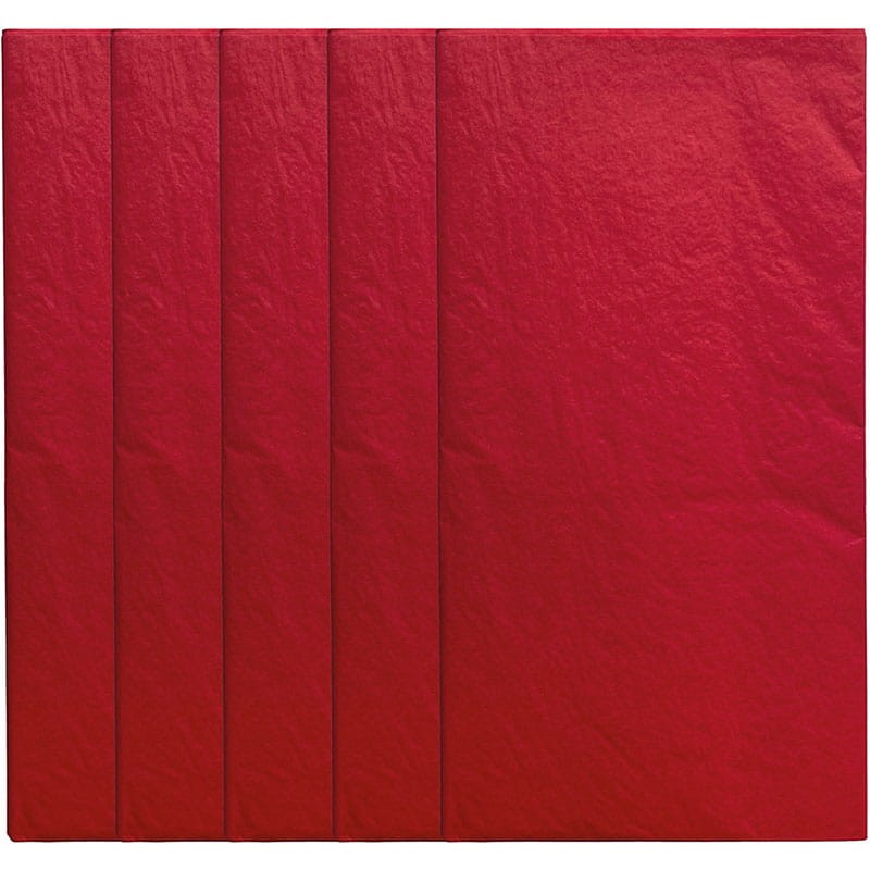 Bibuła gładka Interdruk 50 x 70 cm 5 szt. czerwona 02