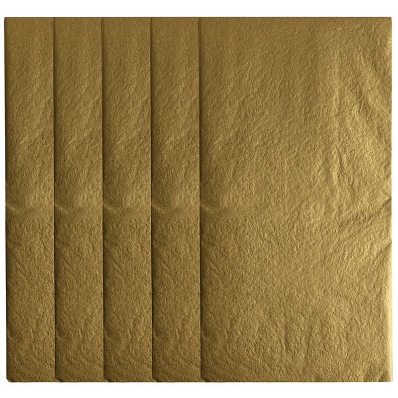 Bibuła gładka Interdruk 50 x 70 cm 5 szt. złota 02