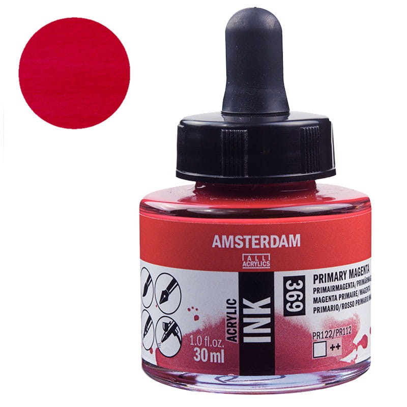 Tusz akrylowy Amsterdam Acrylic Ink Talens 30 ml 369 Primary Magenta 01