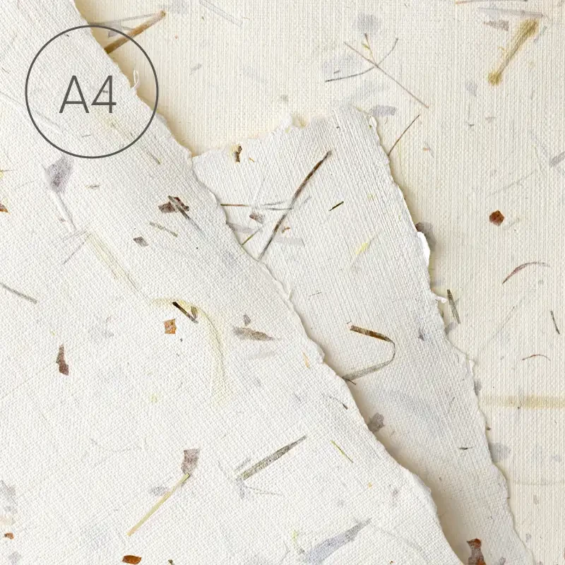 Papier czerpany A4 len Cebula + Trawa