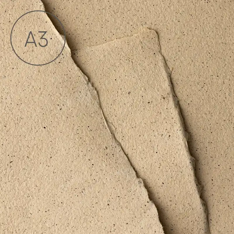 Papier czerpany A3 gładki Kawa