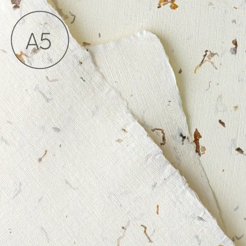 Papier czerpany gładki A5 - Tytoń