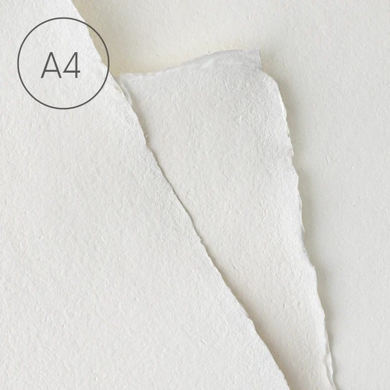 Papier czerpany A4 gładki Biały