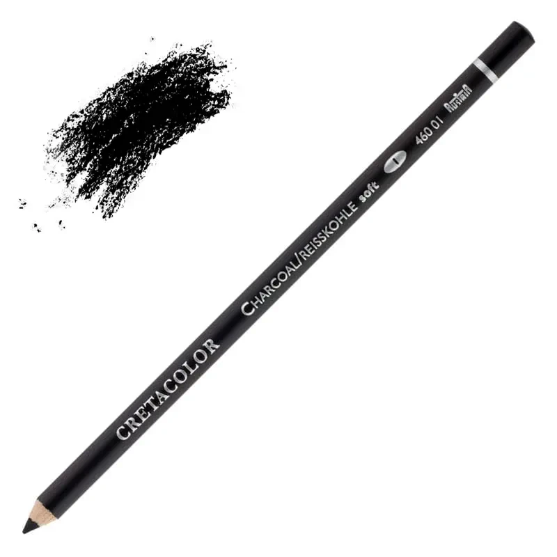 Węgiel w drewnie Cretacolor 46001 Soft - miękki 01
