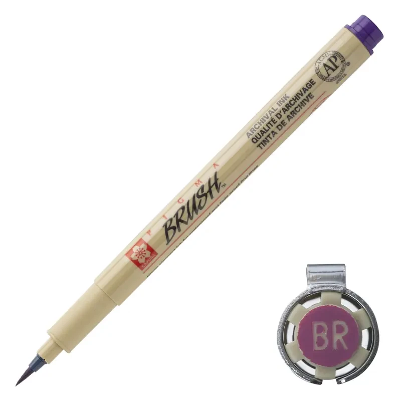 Cienkopis Pigma Brush fioletowy 01