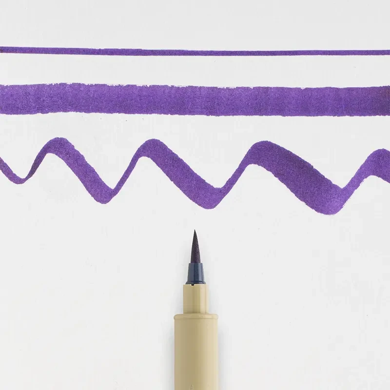 Cienkopis Pigma Brush fioletowy 02