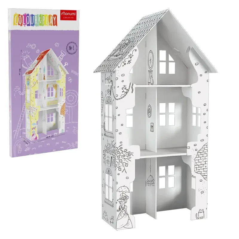 Domek kolorowanka XXL 3D Monumi ul. Fiołkowa 01