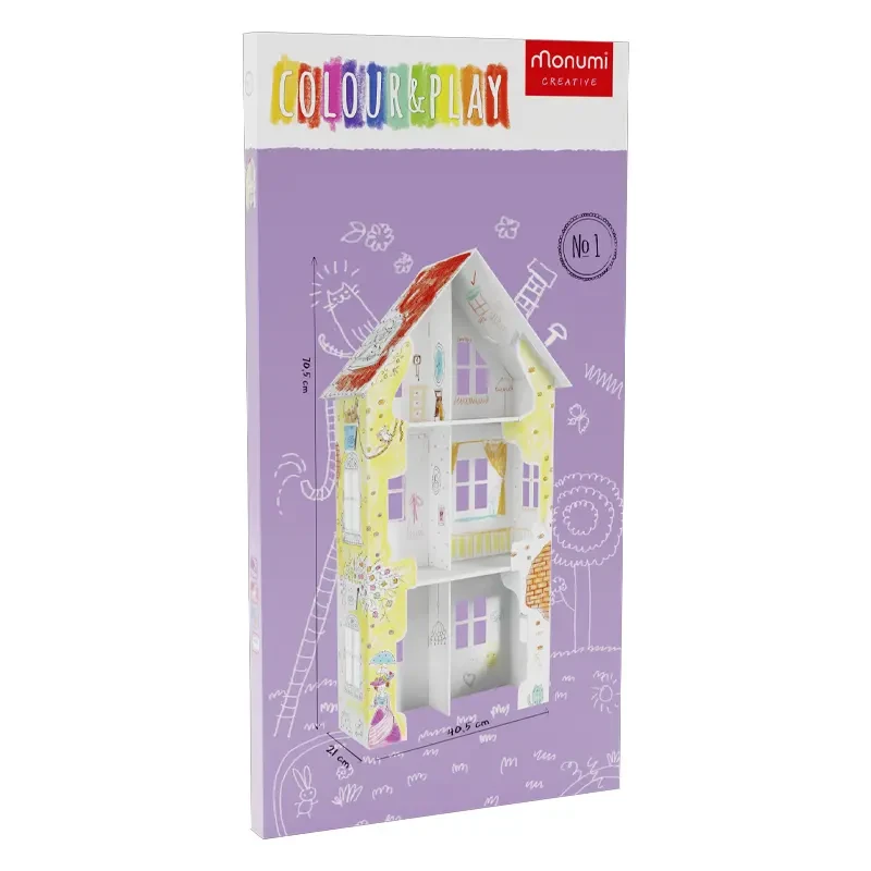 Domek kolorowanka XXL 3D Monumi ul. Fiołkowa 04