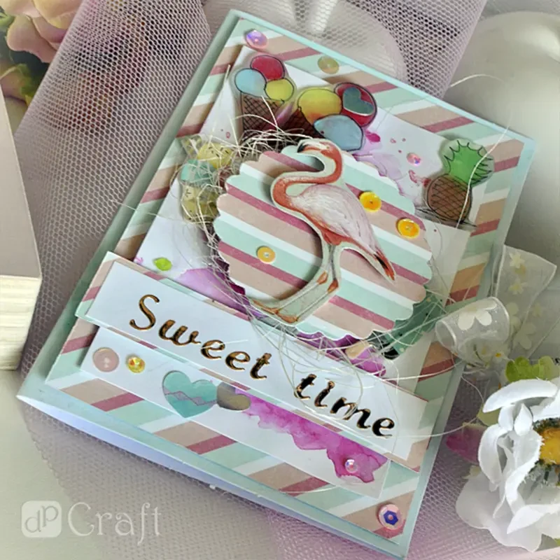 Naklejki literki ażurowe różowe złoto dpCraft - alfabet duże litery 04